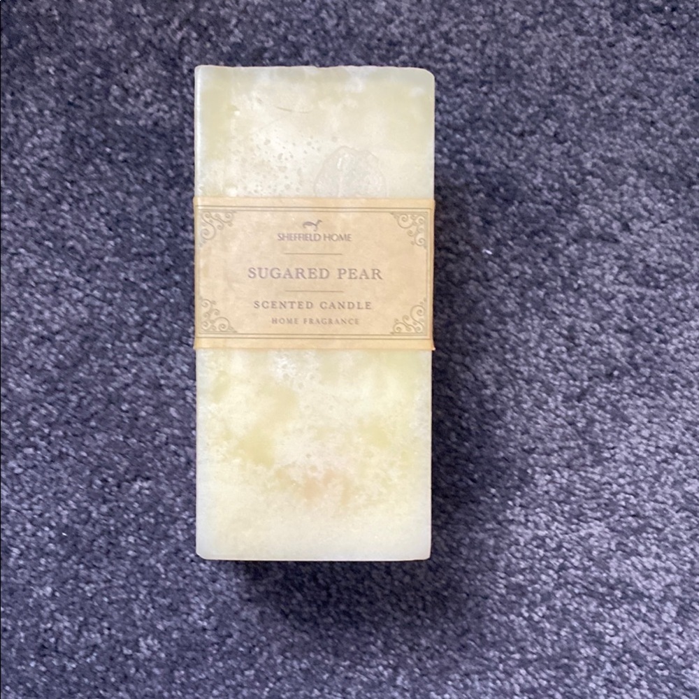 Sheffield Home Sugared Pear Square Candle